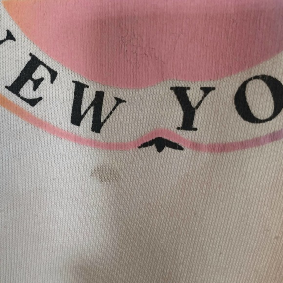 VTG 85 Pink Big Apple NY sweatshirt L - Picture 5 of 9